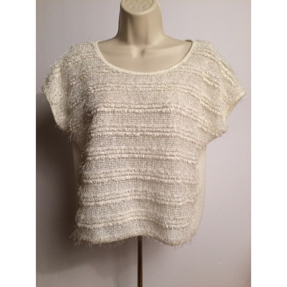 Wallpapher Eyelash Fringe Sparkle Sequin Top S